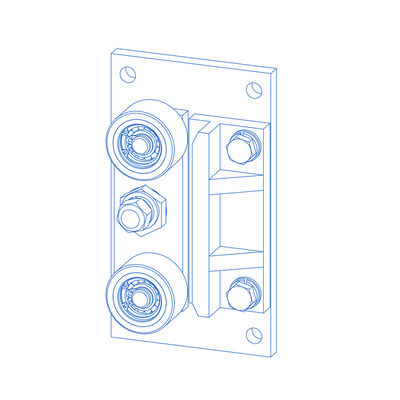 লিফট ব্যাকপ্যাক রোলার গাইড জুতা সঙ্গে উপাদান পিইউ খুচরা যন্ত্রাংশ লিফট