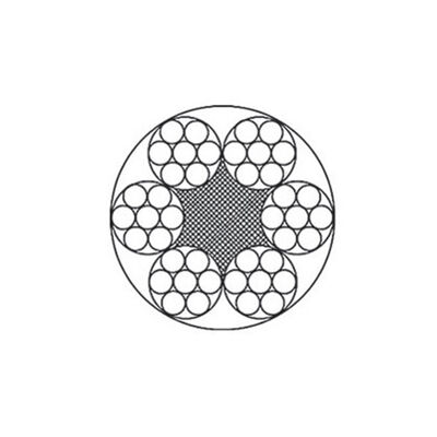 চীন Ungalvanized Steel Wire Rope 6×9W+IWS, 12mm, Minimum Breaking Load 86.3 KN, For Slope Well Winching সরবরাহকারী
