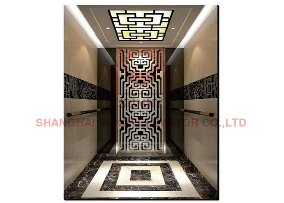 304 স্টেইনলেস স্টিল সহ 800Kg বিলাসবহুল ডেকোরেশন প্যাসেঞ্জার লিফট