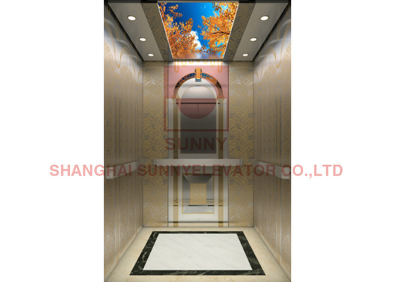 1.0m/S 1600kg আবাসিক হোম লিফট স্টেইনলেস স্টিল প্যাসেঞ্জার লিফটের খুচরা অংশ