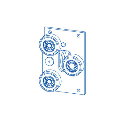 লিফট ব্যাকপ্যাক রোলার গাইড জুতা সঙ্গে উপাদান পিইউ খুচরা যন্ত্রাংশ লিফট