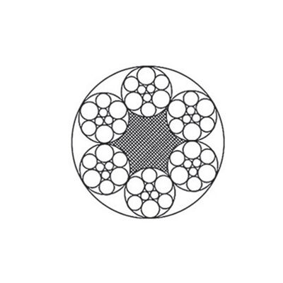 Steel Wire Rope 6x7/6x9W, Galvanized Or Ungalvanized, FC/IWS Core, 1.8-36mm, 1570-1870 MPa সরবরাহকারী